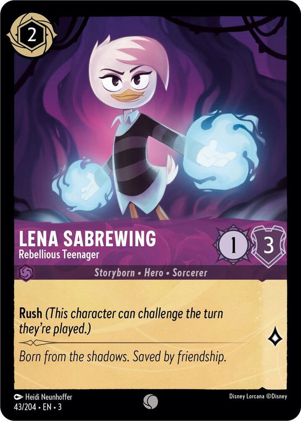 Lena Sabrewing - Rebellious Teenager - Disney Lorcana
