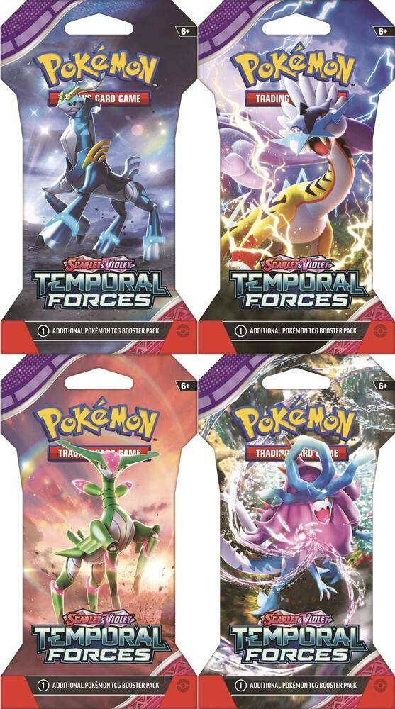 Temporal Forces Sleeved Booster Pack Art Bundle [Set of 4] - Pokémon