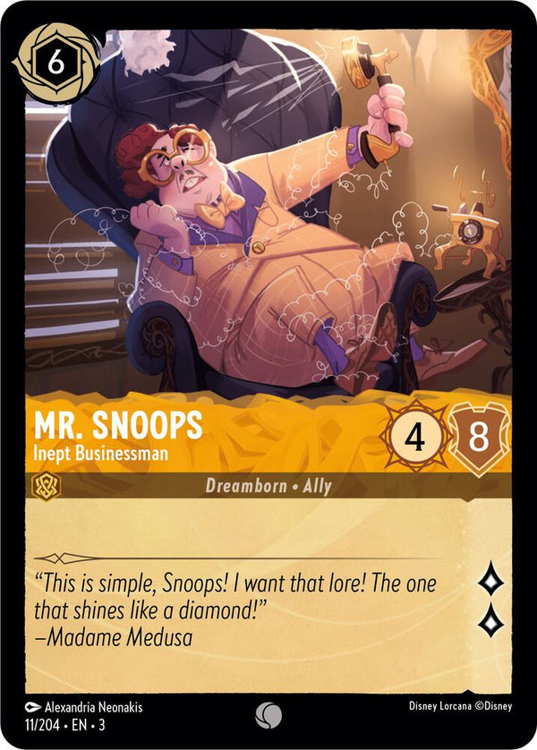 Mr. Snoops - Inept Businessman - Disney Lorcana