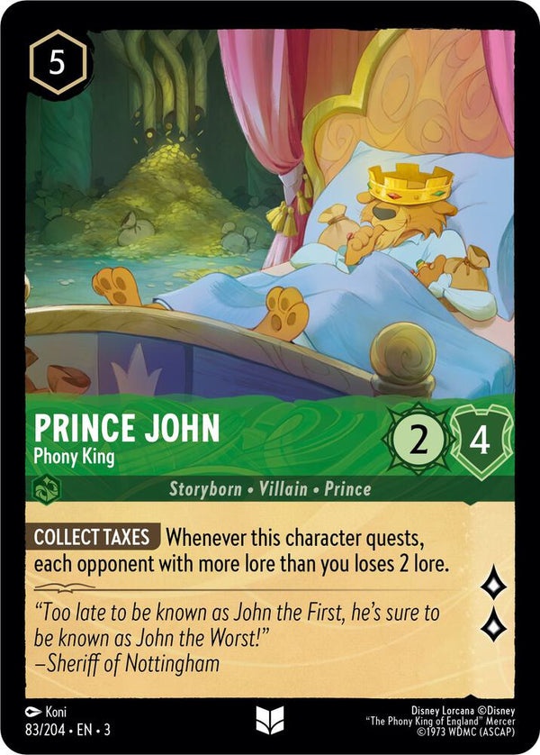 Prince John - Phony King - Disney Lorcana