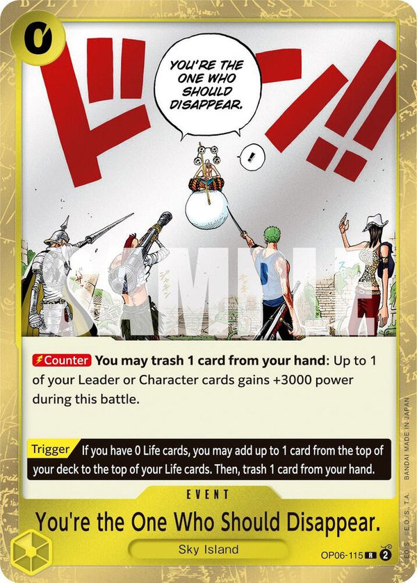 You're the One Who Should Disappear - One Piece Card Game