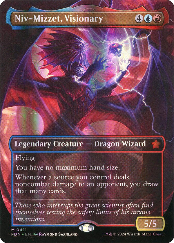 Niv-Mizzet, Visionary (Borderless) (Mana Foil) - Magic: The Gathering