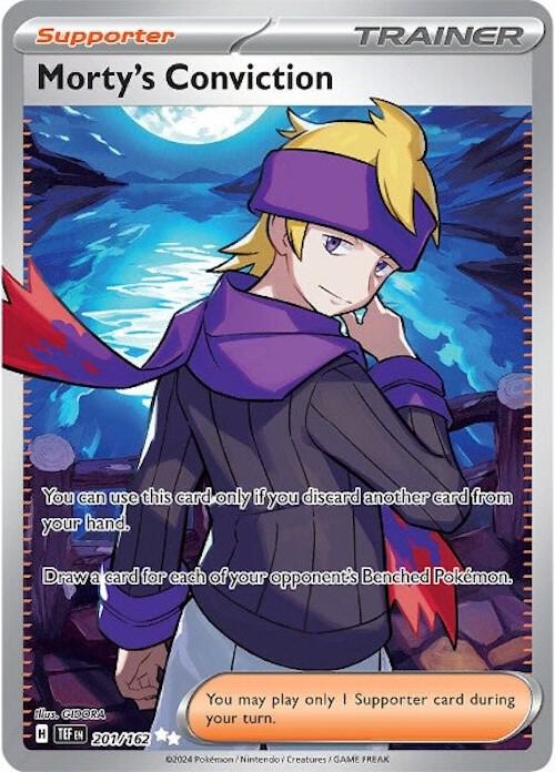 Morty's Conviction - 201/162 - Pokémon
