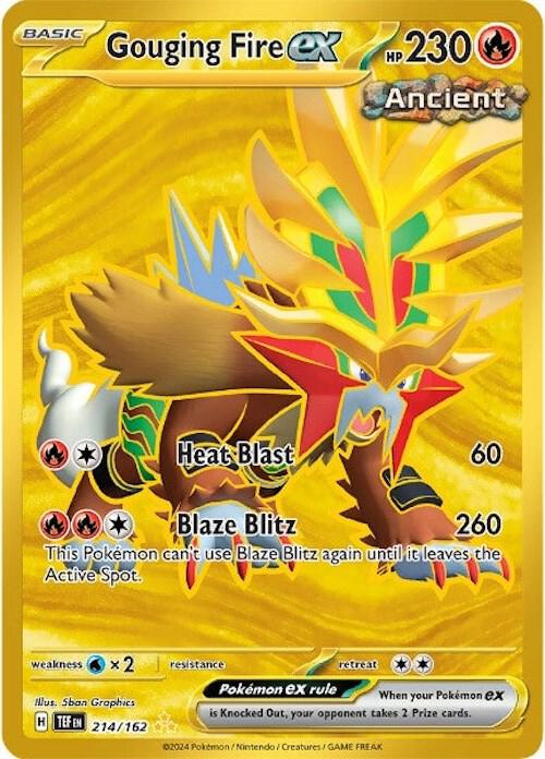 Gouging Fire ex - 214/162 - Pokémon