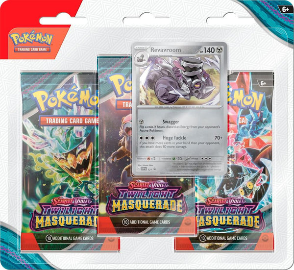 Twilight Masquerade 3 Pack Blister [Revavroom] - Pokémon