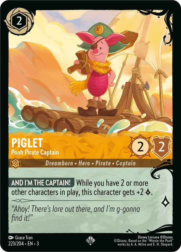 Piglet - Pooh Pirate Captain (223/204) - Disney Lorcana