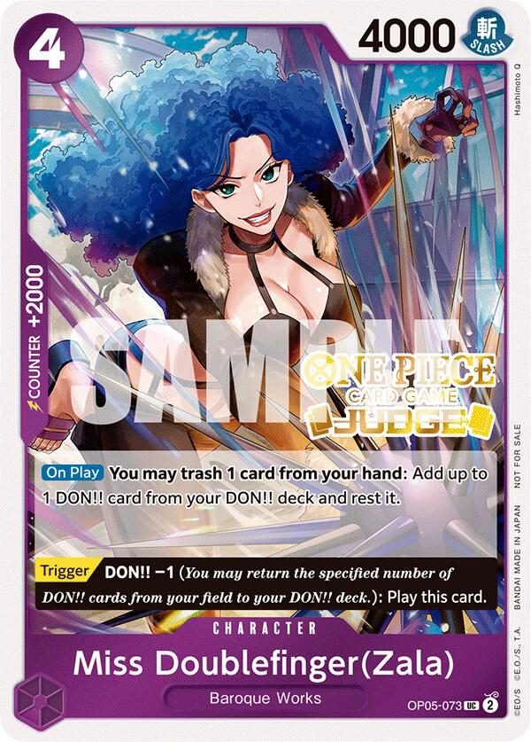 Miss Doublefinger(Zala) (Judge Pack Vol. 3) - One Piece Card Game