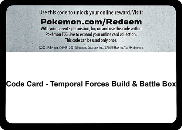 Code Card - Temporal Forces Build & Battle Box - Pokémon