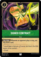 Signed Contract - Disney Lorcana