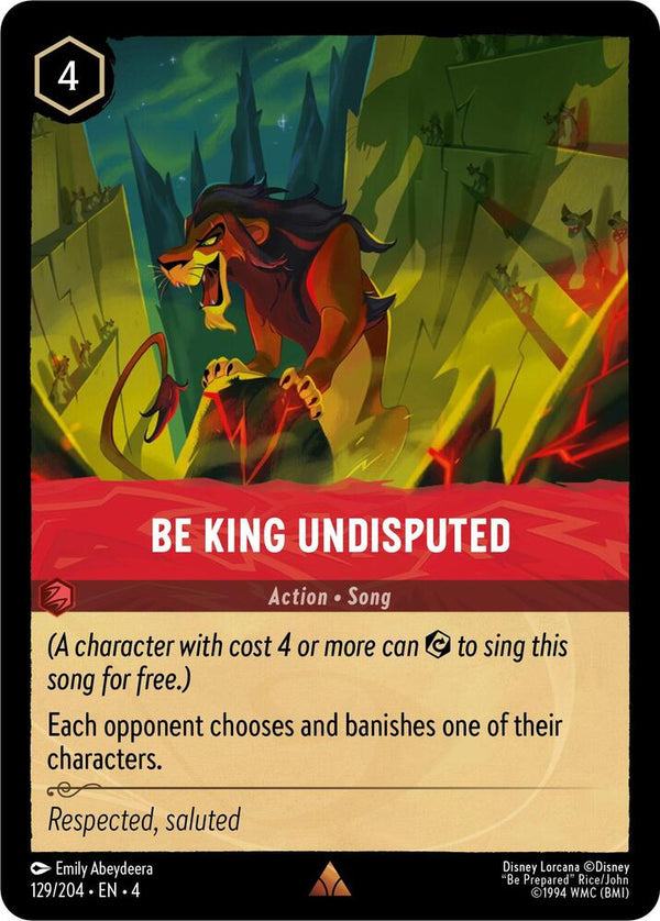 Be King Undisputed - Disney Lorcana