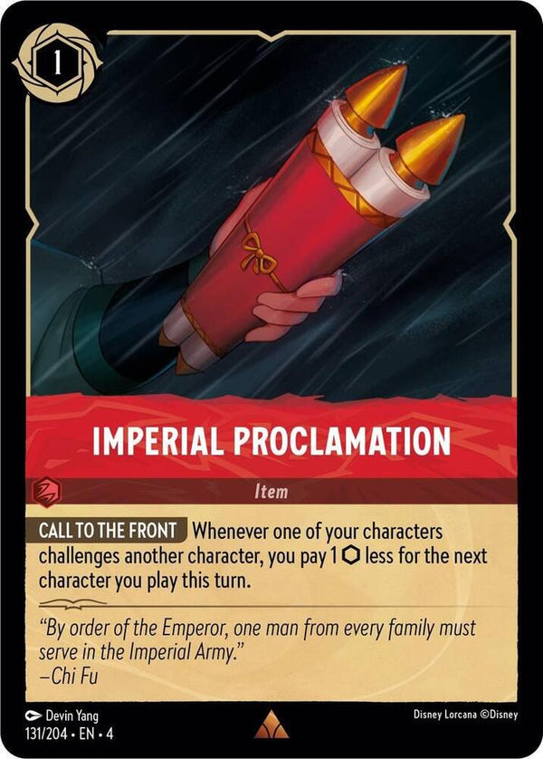 Imperial Proclamation - Disney Lorcana