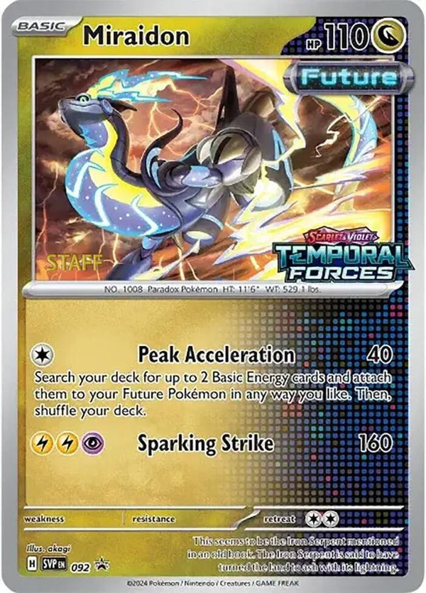 Miraidon - 092 (Prerelease) [Staff] - Pokémon