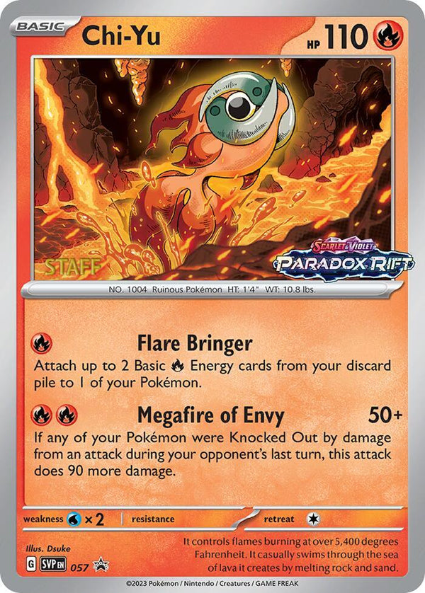 Chi-Yu - 057 (Prerelease) [Staff] - Pokémon