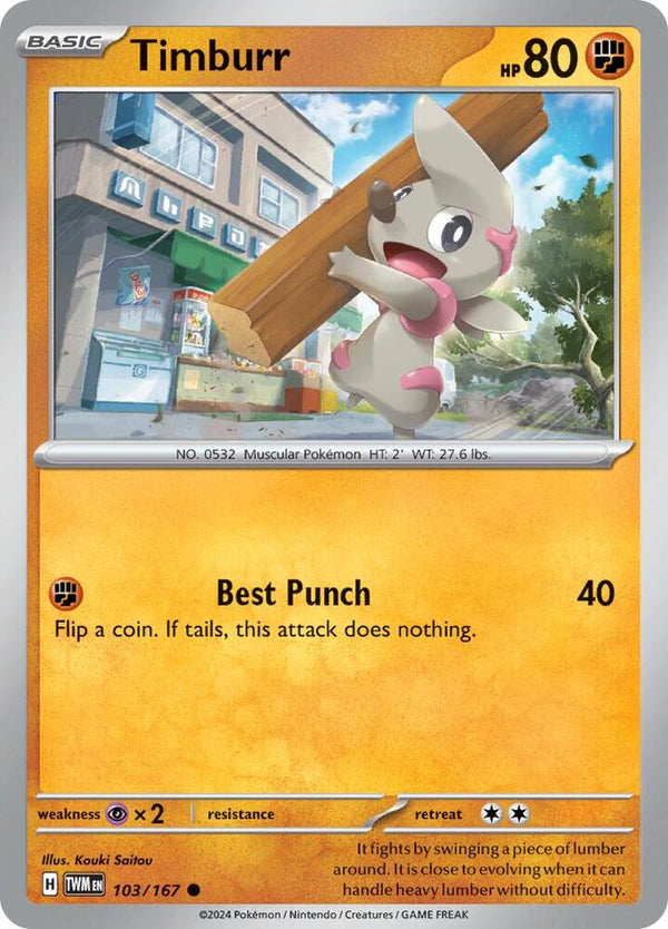Timburr - 103/167 - Pokémon