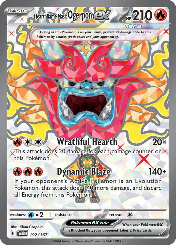 Hearthflame Mask Ogerpon ex - 192/167 - Pokémon