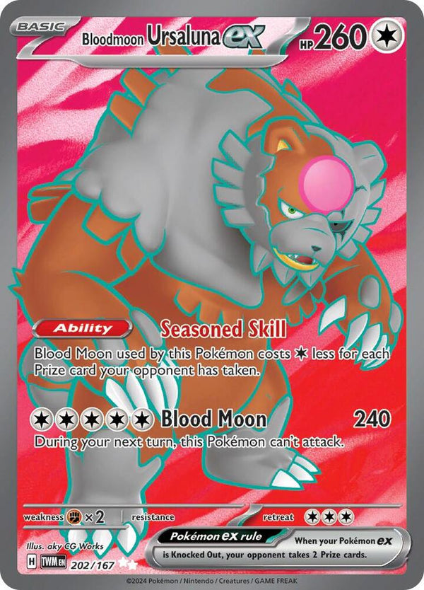 Bloodmoon Ursaluna ex - 202/167 - Pokémon