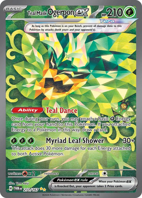 Teal Mask Ogerpon ex - 211/167 - Pokémon