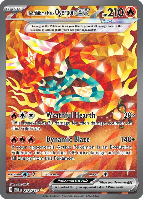 Hearthflame Mask Ogerpon ex - 212/167 - Pokémon