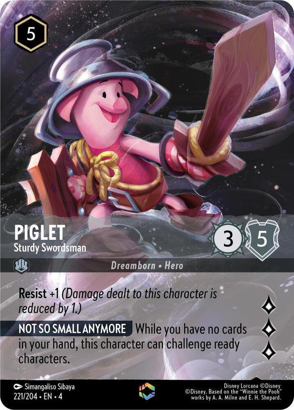 Piglet - Sturdy Swordsman (Enchanted) - Disney Lorcana