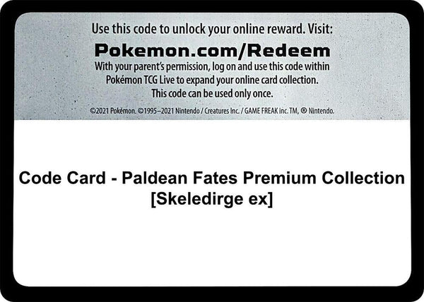 Code Card - Paldean Fates Premium Collection [Skeledirge ex] - Pokémon