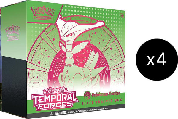 Temporal Forces Pokemon Center Elite Trainer Box Case (Exclusive) [Iron Leaves] - Pokémon