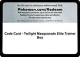 Code Card - Twilight Masquerade Elite Trainer Box - Pokémon
