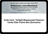 Code Card - Twilight Masquerade Pokemon Center Elite Trainer Box (Exclusive) - Pokémon