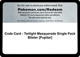 Code Card - Twilight Masquerade Single Pack Blister [Pupitar] - Pokémon