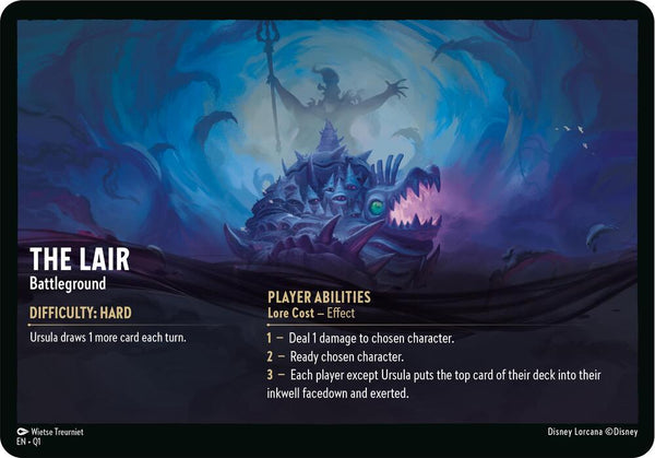 The Lair // Infinite Wrath - Battleground (Oversized) - Disney Lorcana