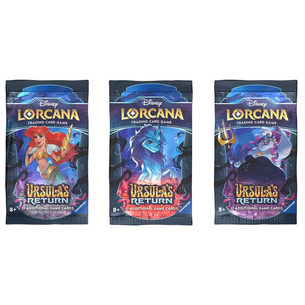 Disney Lorcana: Ursula's Return Booster Pack Art Bundle [Set of 3] - Disney Lorcana