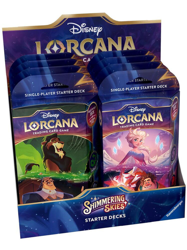 Disney Lorcana: Shimmering Skies Starter Deck Display - Disney Lorcana