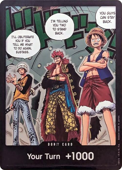 DON!! Card (Trafalgar Law, Eustass Kid and Monkey.D.Luffy) (Double Pack Set Vol. 4) - One Piece Card Game