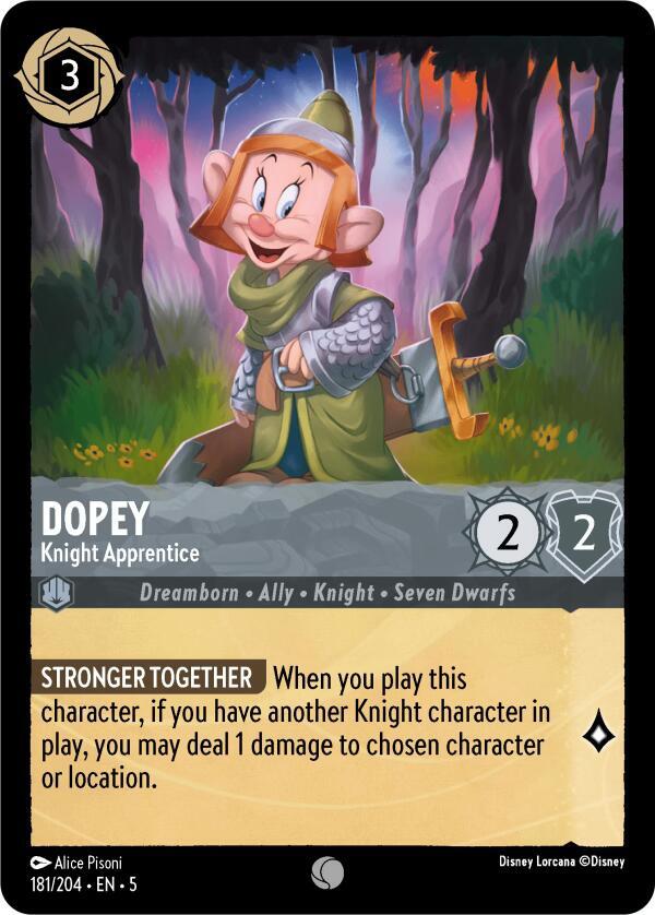 Dopey - Knight Apprentice - Disney Lorcana