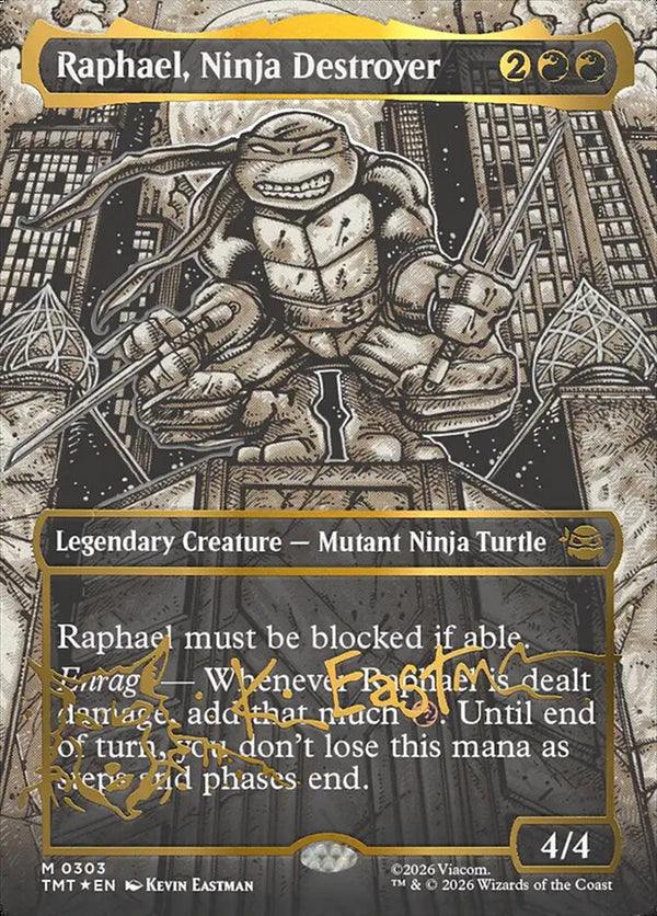 Raphael, Ninja Destroyer (Borderless) (Gold-Stamped Signature) - Magic: The Gathering