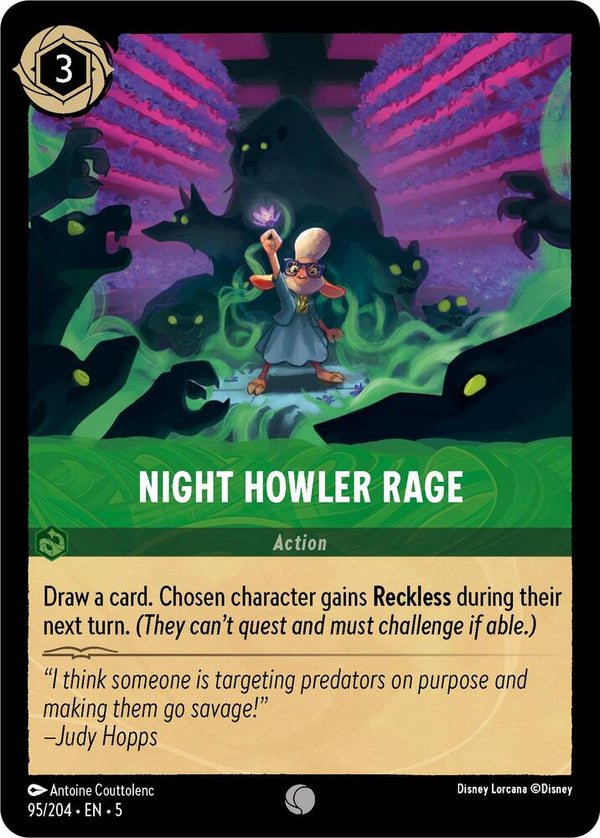 Night Howler Rage - Disney Lorcana