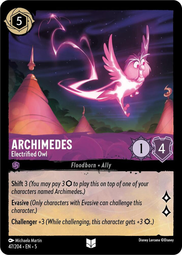 Archimedes - Electrified Owl - Disney Lorcana