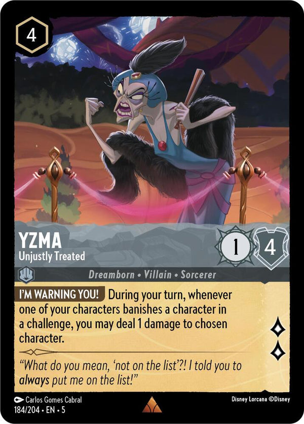 Yzma - Unjustly Treated - Disney Lorcana