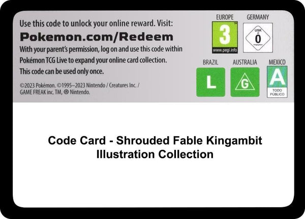 Code Card - Shrouded Fable Kingambit Illustration Collection - Pokémon