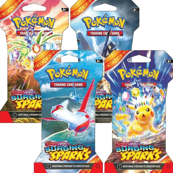Surging Sparks Sleeved Booster Pack Bundle [Set of 4] - Pokémon