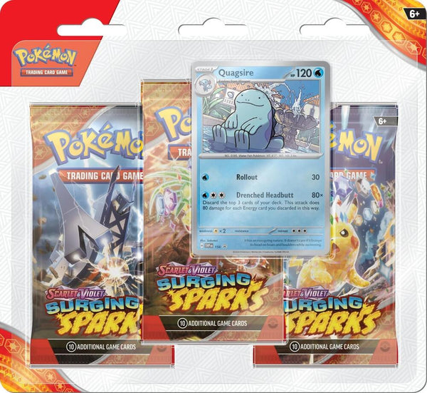 Surging Sparks 3 Pack Blisters [Quagsire] - Pokémon