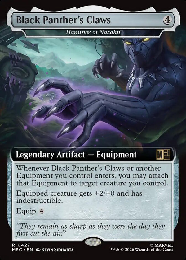 Black Panther's Claws - Hammer of Nazahn (Extended Art) - Magic: The Gathering