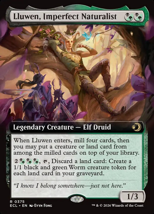 Lluwen, Imperfect Naturalist (Extended Art) - Magic: The Gathering