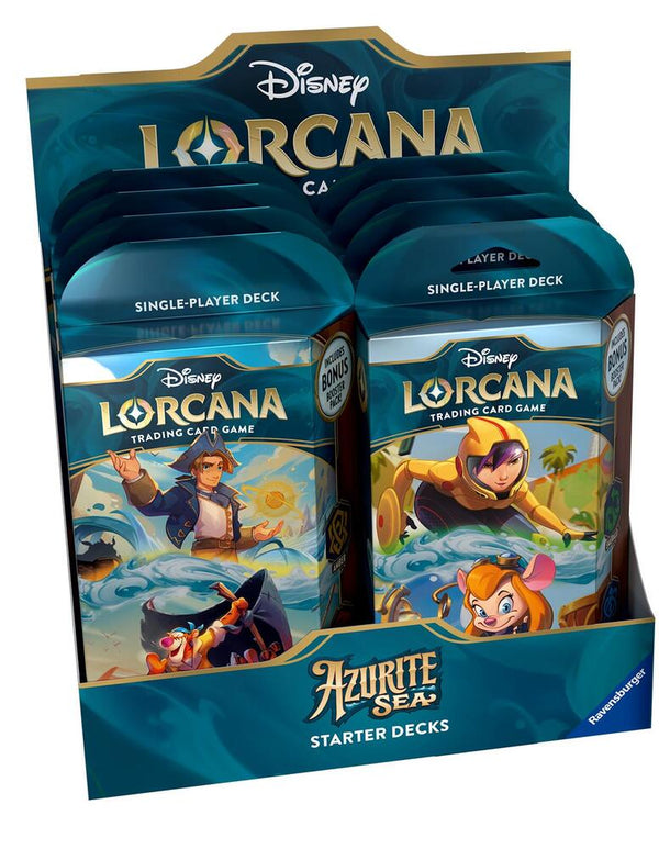 Disney Lorcana: Azurite Sea Starter Deck Display - Disney Lorcana