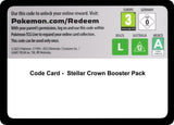 Code Card - Stellar Crown Booster Pack - Pokémon