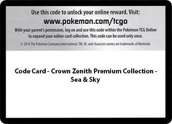 Code Card - Sea & Sky Premium Collection - Pokémon