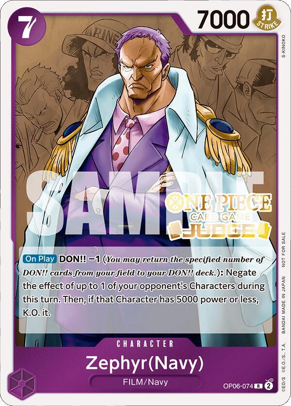 Zephyr (Navy) (Judge Pack Vol. 4) - One Piece Card Game