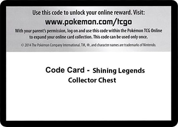 Code Card - Shining Legends Collector Chest - Pokémon