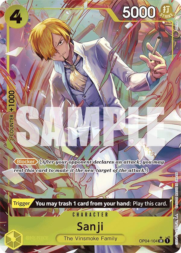 Sanji (OP04-104) (Alternate Art) - One Piece Card Game