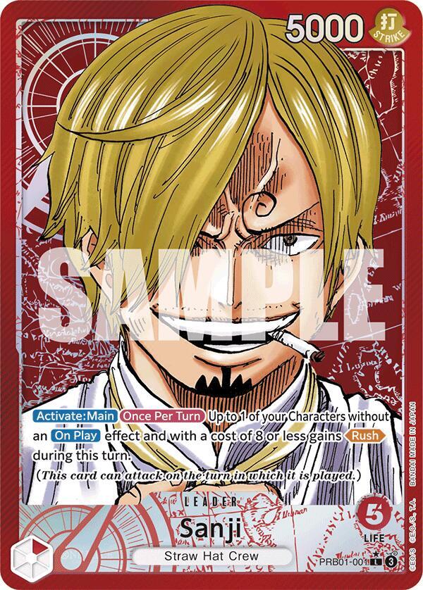 Sanji (PRB01-001) (Alternate Art) - One Piece Card Game