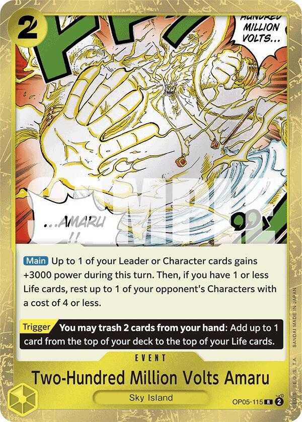 Two-Hundred Million Volts Amaru (Jolly Roger Foil) - One Piece Card Game